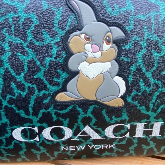 Coach Disney Thumper Animal Print Large Zippered Sleeve IPad Pouch Bag NWT - Picture 5 of 14